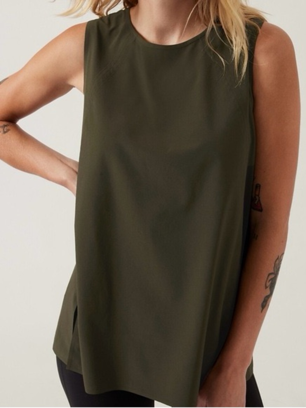 Athleta Zephyr Tank in Aspen Olive